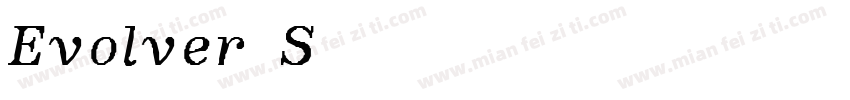 Evolver Semibold Italic字体转换